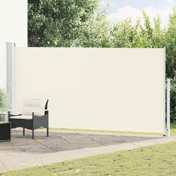 vidaXL Toldo lateral retr&aacute;ctil de jard&iacute;n crema 180x500 cm