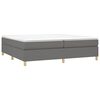 vidaXL Cama box spring con colch&oacute;n tela gris oscuro 200x200 cm