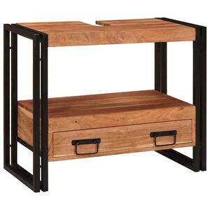 vidaXL Mueble Tocador Marr&oacute;n 71 x 33 x 58 cm Madera de Acacia S&oacute;lida