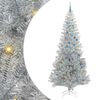 vidaXL &Aacute;rbol de Navidad con 300 LED con soporte Plateado 240 cm PET