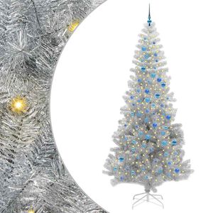 vidaXL &Aacute;rbol de Navidad Plateado 240 cm PET