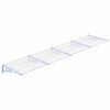 vidaXL Marquesina puerta policarbonato gris y transparente 396x90 cm