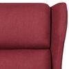 vidaXL Sillón de masaje de tela rojo tinto