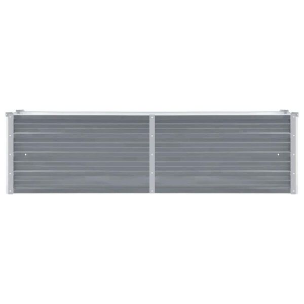 vidaXL Arriate de jard&iacute;n de acero galvanizado gris 160x40x45 cm
