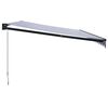 vidaXL Toldo retr&aacute;ctil aluminio y tela azul y blanco 5x3 m