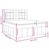 vidaXL Cama box spring con colch&oacute;n tela gris claro 200x200 cm