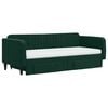 vidaXL Sof&aacute; cama nido con cajones terciopelo verde oscuro 90x200 cm
