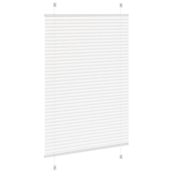 vidaXL Estor Plisado blanco 95x100 cm Tela Ancho 94,4 cm Poli&eacute;ster