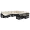 vidaXL Conjunto de sof&aacute;s de jard&iacute;n 12 uds. Negro y Blanco Crema