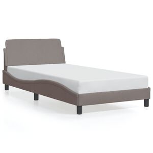 vidaXL Estructura de cama Dover tela gris taupe 100x200 cm