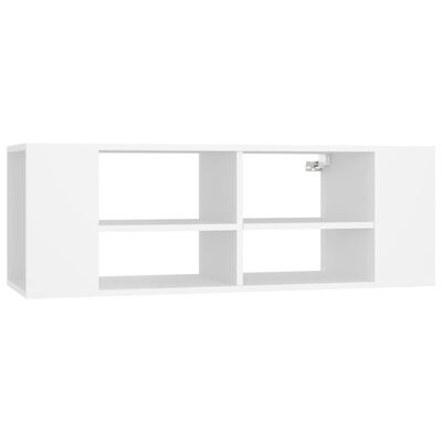 vidaXL Mueble de pared para TV madera contrachapada blanco 102x35x35cm