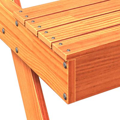 vidaXL Mesa de pícnic madera maciza de pino marrón cera 105x134x75 cm