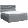 vidaXL Cama box spring con colch&oacute;n tela gris claro 180x200 cm