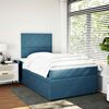 vidaXL Cama box spring con colch&oacute;n terciopelo azul 120x190 cm