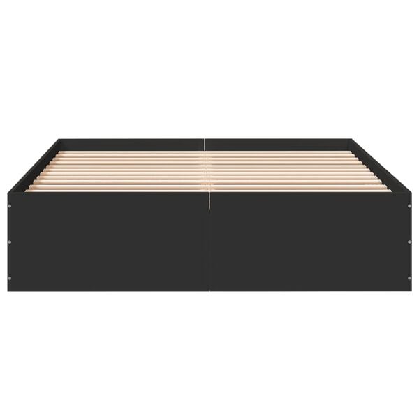 vidaXL Estructura de cama madera de ingenier&iacute;a negra 120x190 cm