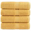 vidaXL Toallas de mano premium SOLUND, 4 uds, doradas, 30 x 30 cm, 600 g/m&sup2;