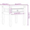 vidaXL Mesa auxiliar Corona madera maciza de pino 50x50x50 cm