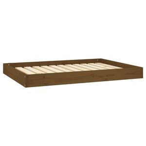 vidaXL Cama para perros madera maciza pino marr&oacute;n miel 101,5x74x9 cm