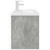 vidaXL Mueble de ba&ntilde;o con lavabo incorporado y grifo gris hormig&oacute;n