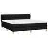 vidaXL Cama box spring con colch&oacute;n tela negro 180x200 cm