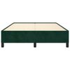vidaXL Estructura cama sin colch&oacute;n terciopelo verde oscuro 140x200 cm