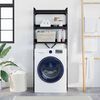 vidaXL Estante para lavadora con estante Roble Negro 67 x 25 x 163 cm