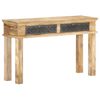 vidaXL Mesa consola con cajones madera maciza de mango 120x35x75 cm