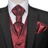 Accesorios boda para hombre chaleco de cachemira burdeos talla 54