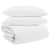 vidaXL Juego de Edred&oacute;n con almohada 3 uds. Pluma de pato