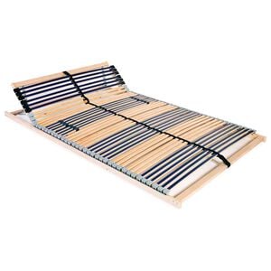 vidaXL Somier de l&aacute;minas sin colch&oacute;n con 42 listones 7 zonas 120x200cm