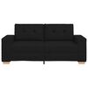 vidaXL Sof&aacute; Loveseat de tela negra de 180x77x82 cm