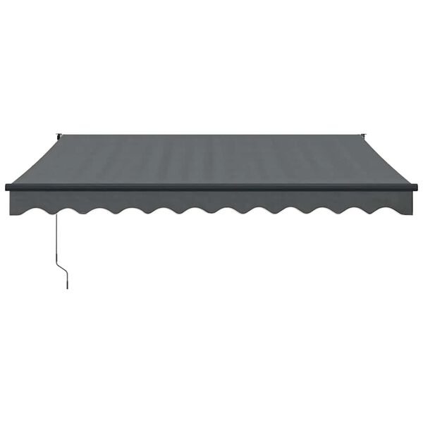 vidaXL Toldo retr&aacute;ctil autom&aacute;tico gris antracita 3,5x2,5 m