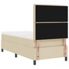 vidaXL Cama tipo Box Spring con colch&oacute;n Crema 100 x 200 cm tela