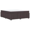 vidaXL Estructura de cama con colch&oacute;n Marr&oacute;n Oscuro 180 x 200 cm tela