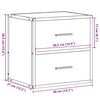 vidaXL Mesita de noche de pared color roble ahumado 40x31x39,5 cm