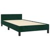 vidaXL Estructura de cama sin colch&oacute;n terciopelo verde oscuro 90x190cm