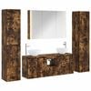 vidaXL Juego de muebles de ba&ntilde;o 6 uds. Roble Ahumado