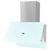 vidaXL Campana extractora cristal templado blanco 600 mm