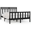 vidaXL Estructura de cama sin colch&oacute;n madera pino negro 140x200 cm