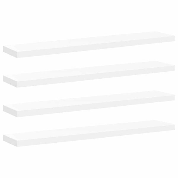 vidaXL Estante flotante de pared 4 uds MDF blanco 120x23,5x3,8 cm
