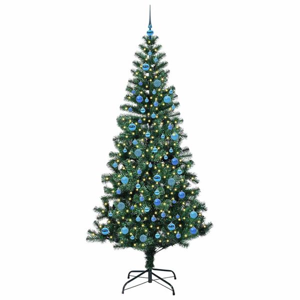 vidaXL Árbol de Navidad Artificial Preiluminado Verde 240 cm