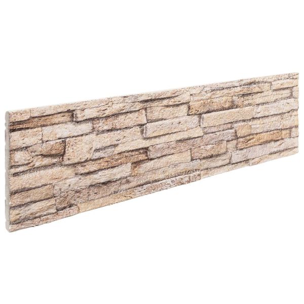 vidaXL Paneles de pared 3D 14 unidades EPS marrón 100x25 cm