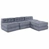 vidaXL Unidad de Sof&aacute; Modular 4 pcs Gris Tela