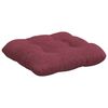 vidaXL Cojines para asiento 4 pcs Rojo vino 45 x 45 x 12 cm tela