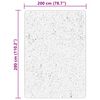 vidaXL Alfombra de pelo corto suave lavable HUARTE beige 200x280 cm