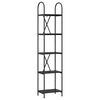 vidaXL Estante de libros Roble Negro 40 x 30 x 183 cm