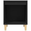vidaXL Mesita de noche madera contrachapada negro 40x35x50 cm
