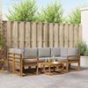 vidaXL Conjunto de sof&aacute;s de exterior 7 pcs Gris Natural y Claro