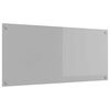 vidaXL Salpicadero de cocina Gris Claro 110 x 50 cm vidrio templado