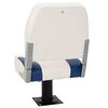 vidaXL Asiento plegable para barco 1 juego azul y blanco 41x36x48 cm